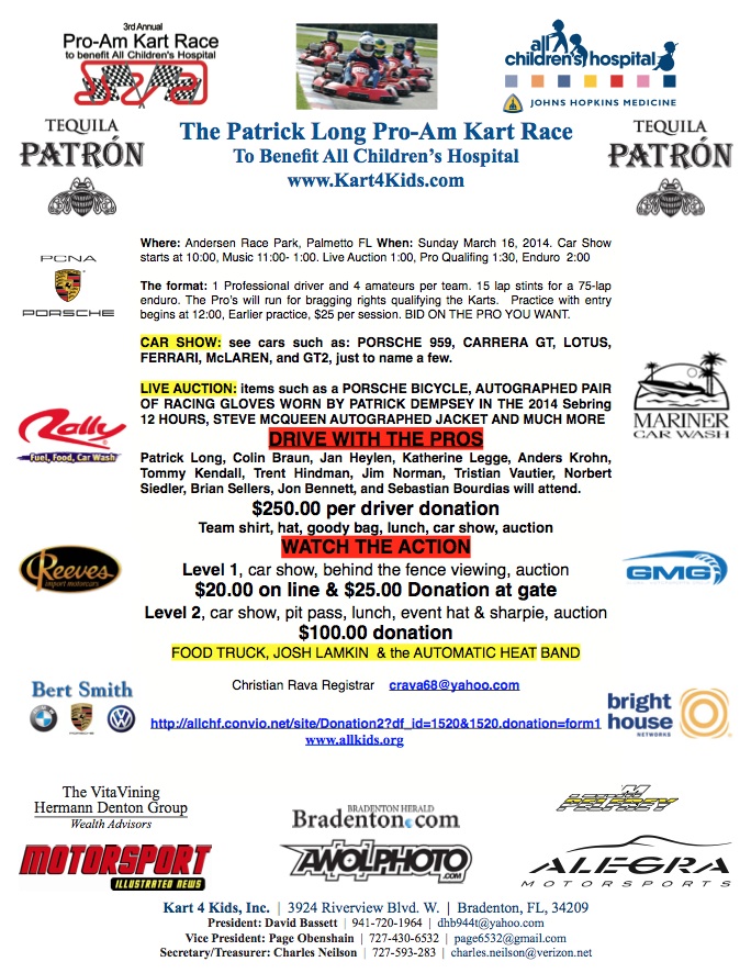 Patrick Long Pro-Am Kart Race - 2014