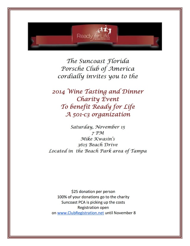 Wine Tasting Dinner Charity 2014